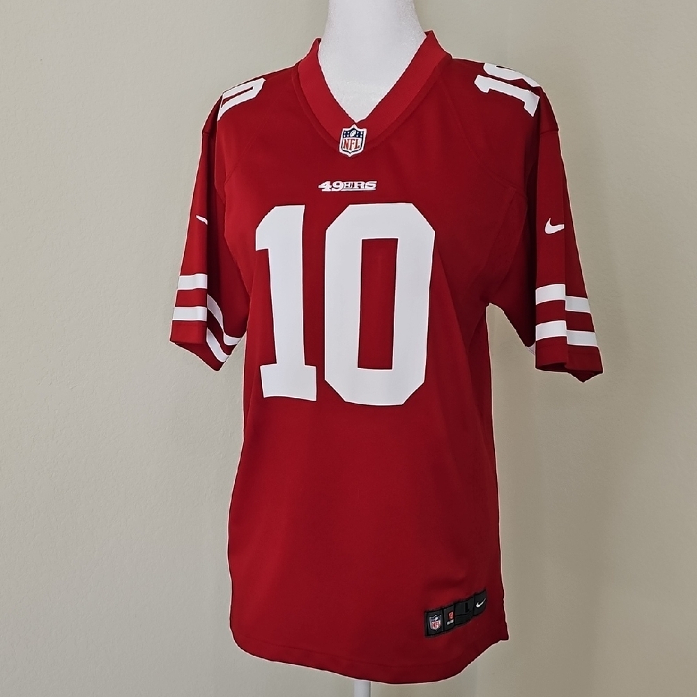 Nike NFL 49ers "On Field" Jimmy Garoppolo #10 Women's Jersey Red/White Size L - Picture 9 of 9